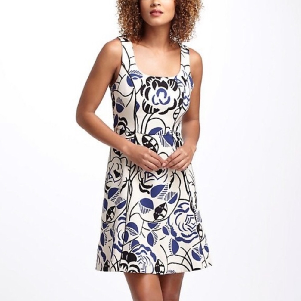 Anthropologie VANESSA VIRGINIA Inkset bloom dress, size 2